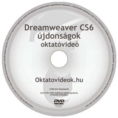Dreamweaver CS6 oktató videó újdonságok