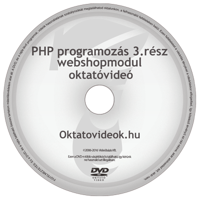 PHP programozás 3.rész: Webshopmodul készítése oktató videó